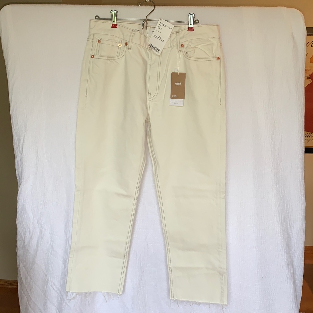 NWT Mango Straight Cropped/Mid Waist Jeans